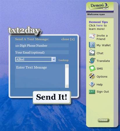 txt2day demoxi widget