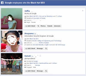 employees of Google who like black hat seo